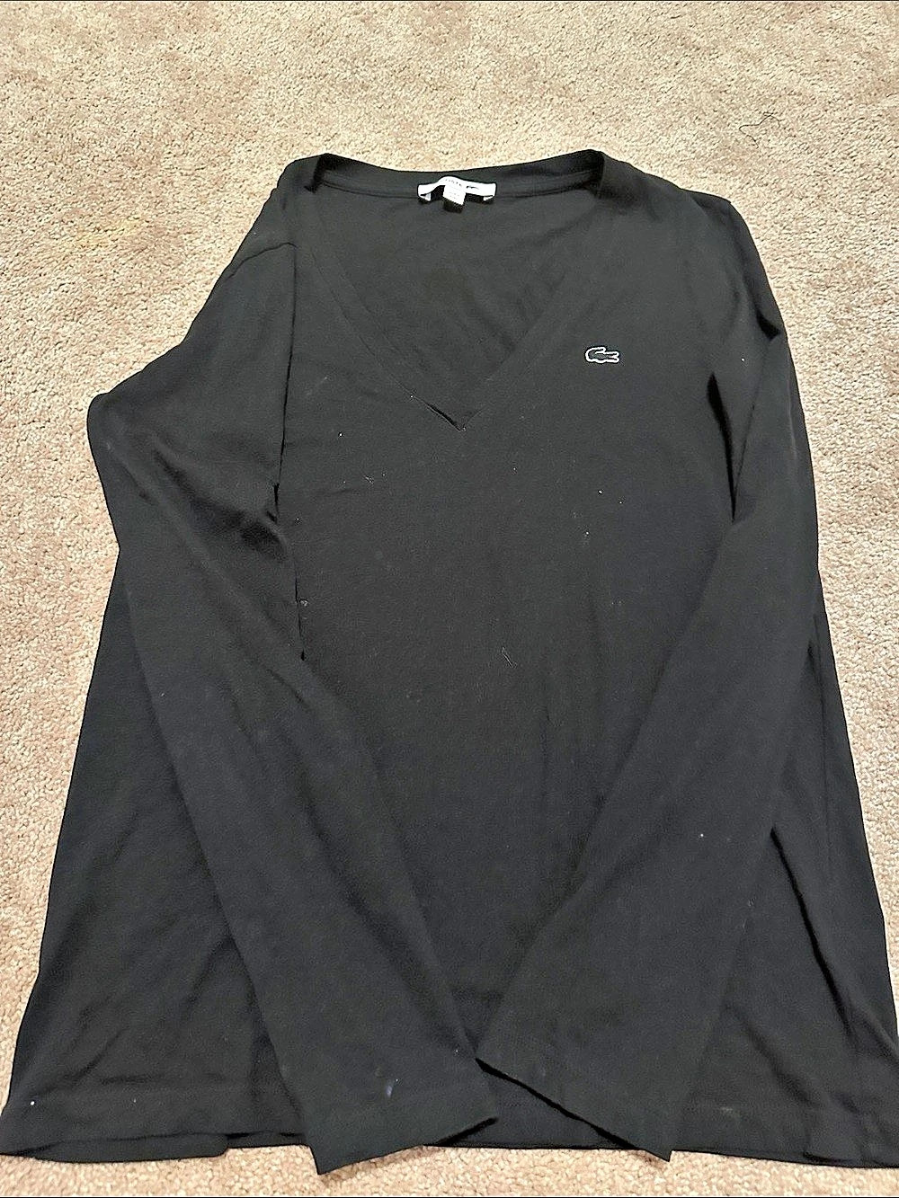 Lacoste Black Long Sleeve Shirt size 40 US 8